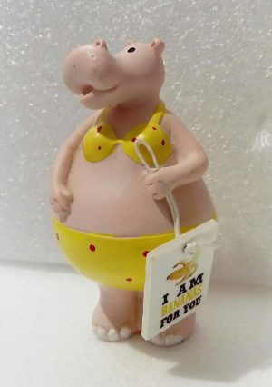 hippopotame figurine en résine