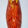cigale orange rouge couleur terre cuite radar céramique 14 cm