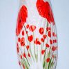cigale radar coquelicot en céramique 14 cm