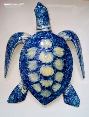 tortue de mer bleue marine 40 cm fabrication française modèle unique