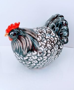 poule noir et gris fabriquée en France modèle unique