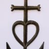 croix de Camargue brun vieilli en fonte 30 cm