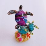 tortues - coquillages étoile de mer statuette en résine à poser