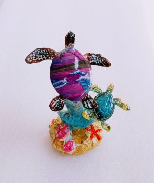 tortues - coquillages étoile de mer statuette en résine à poser