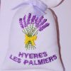 lavande en sachet brodé magnet ville de Hyères les palmiers