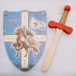 épée et bouclier bleu chevalier pour enfant