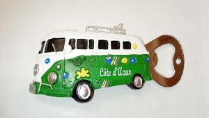 Magnet ouvre bouteille camion Volkswagen en relief en résine – Image 4