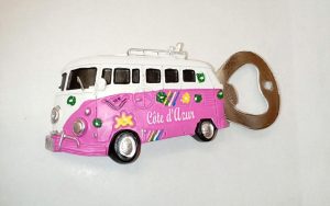 Magnet ouvre bouteille camion Volkswagen en relief en résine – Image 3