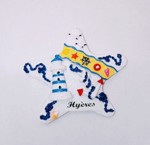 Magnet en relief en résine étoile de mer – Image 3