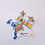 magnet étoile de mer ,tortue en relief en résine