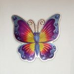 Magnet papillon,hibou ,hippocampe multicolores en métal