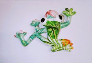 Magnet grenouille verte et multicolore modèle unique en résine – Image 11