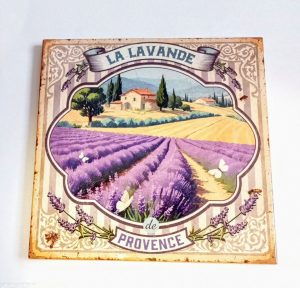 la lavande de Provence -champs dessous de plat en céramique