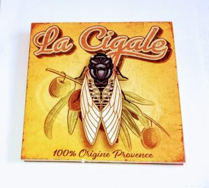 La cigale de Provence, dessous de plat en céramique fabriqué en France éditions du marronnier