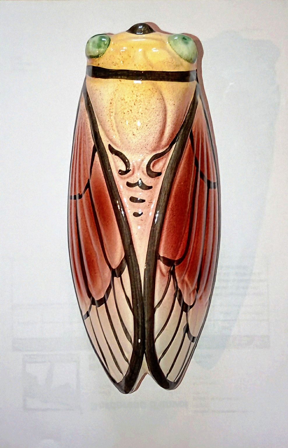 cigale marron rouge bordeau terre cuite couleurs de la Provence peinte à la main