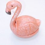 cache clé flamant rose décoration en fonte