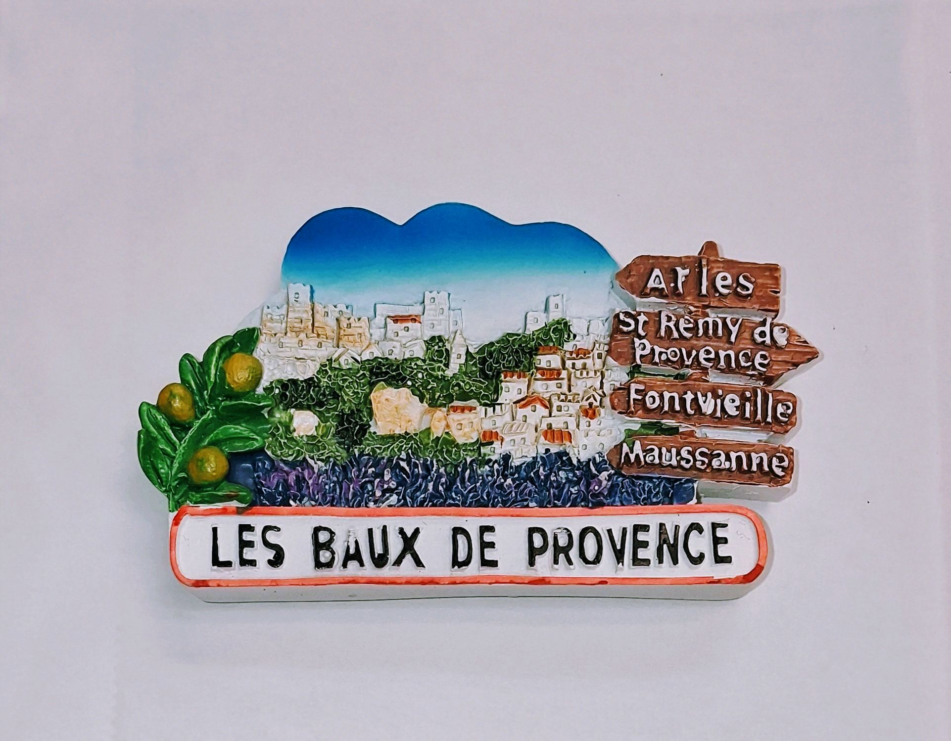 Les Baux De Provence magnet en relief en résine