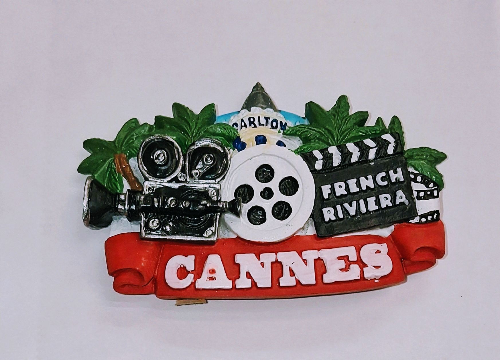 Cannes magnet en relief en résine